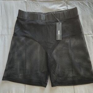 Fashion Nova Black Mesh Shorts